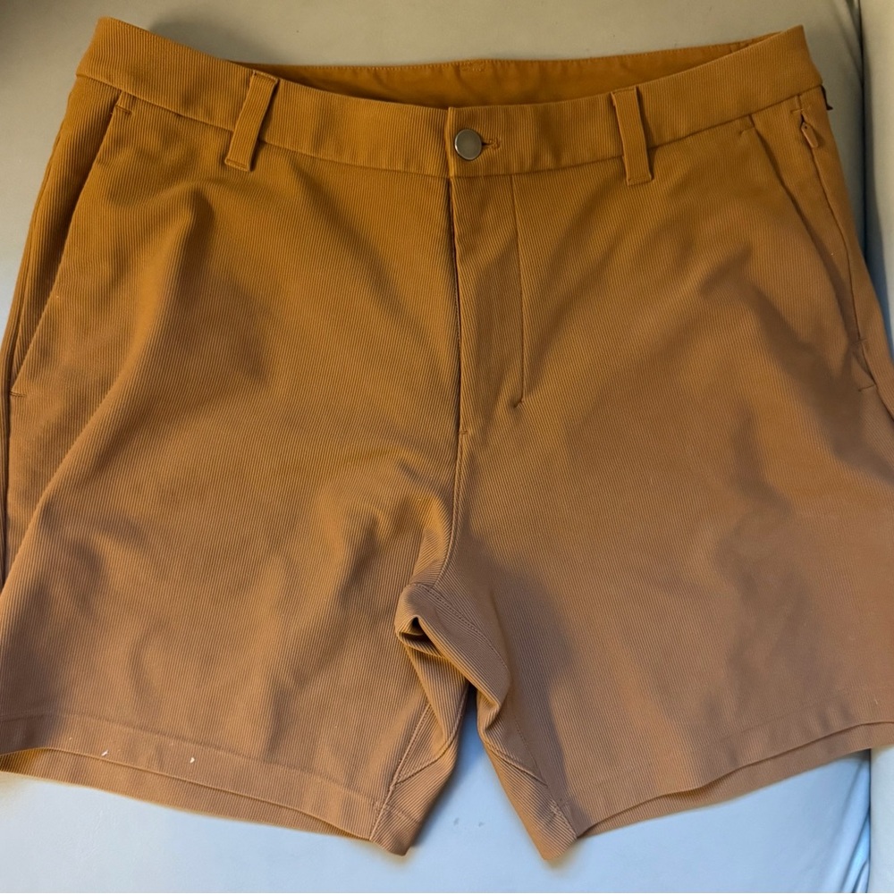 lululemon athletica Men's Flat-Front Shorts in Rust